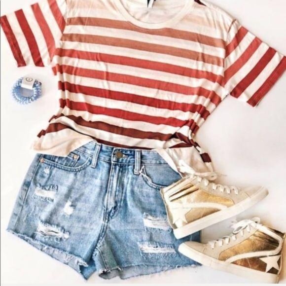 Silver Metallic Hi Top Star Sneakers - Picture 8 of 9